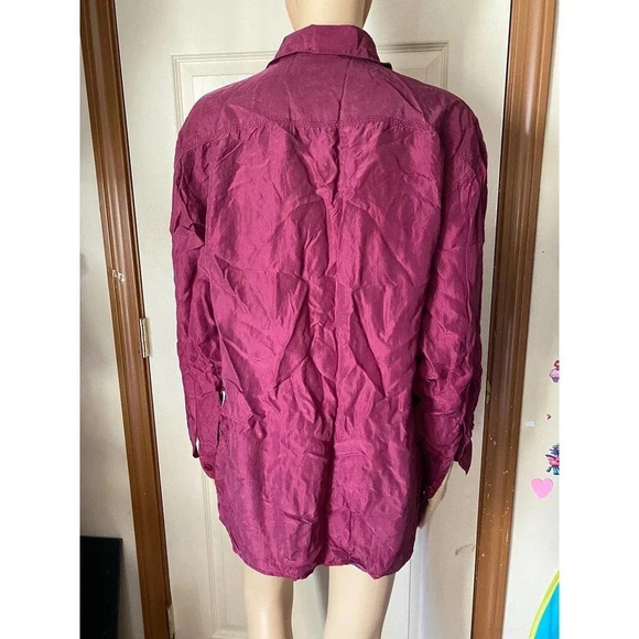 Weathervane 100% Silk Buttons Down Blouse Women Size M - Picture 4 of 5